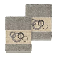 Linum Home Textiles Annabelle 2-pc. Embellished Washcloth