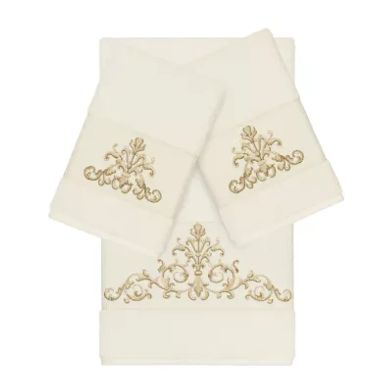 Linum Home Textiles Scarlet Embellished 3-pc. Bath Towel Set