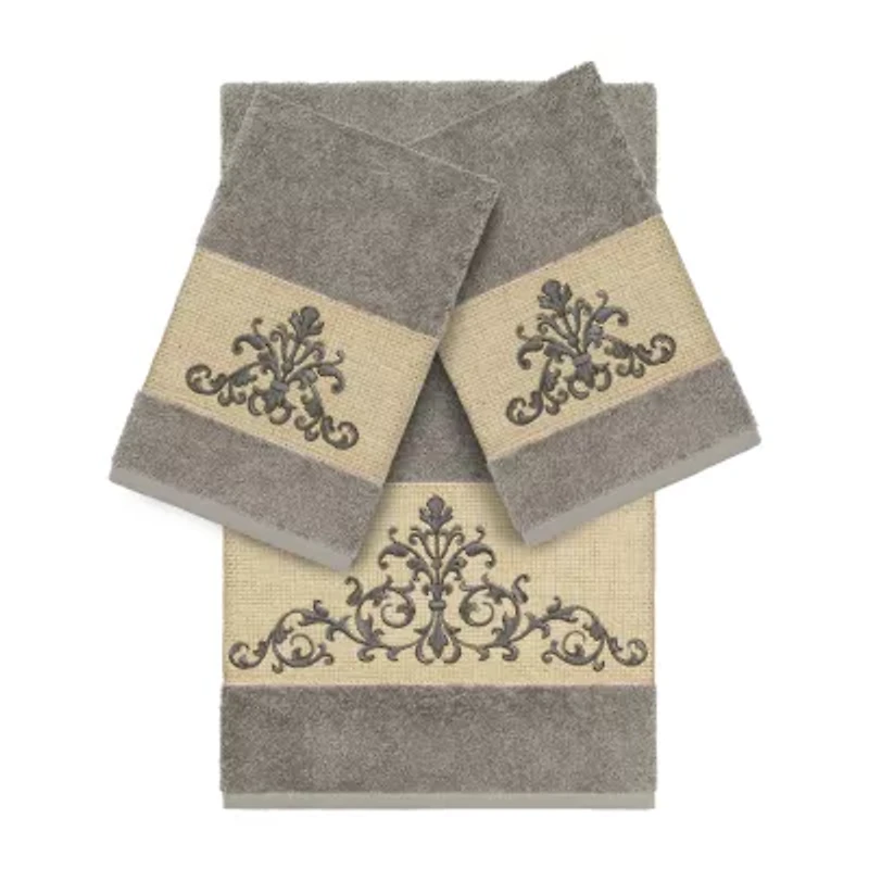 Linum Home Textiles Scarlet Embellished 3-pc. Bath Towel Set