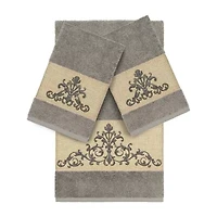 Linum Home Textiles Scarlet Embellished 3-pc. Bath Towel Set