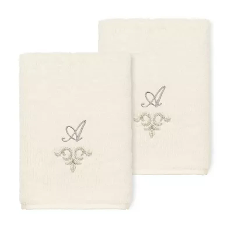 Linum Home Textiles Monica Silver Embellished 2-pc. Washcloth