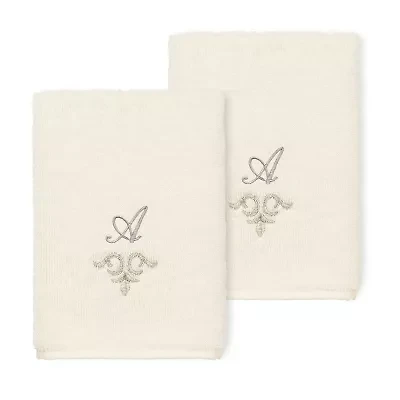 Linum Home Textiles Monica Silver Embellished 2-pc. Washcloth