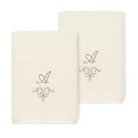 Linum Home Textiles Monica Silver Embellished 2-pc. Washcloth