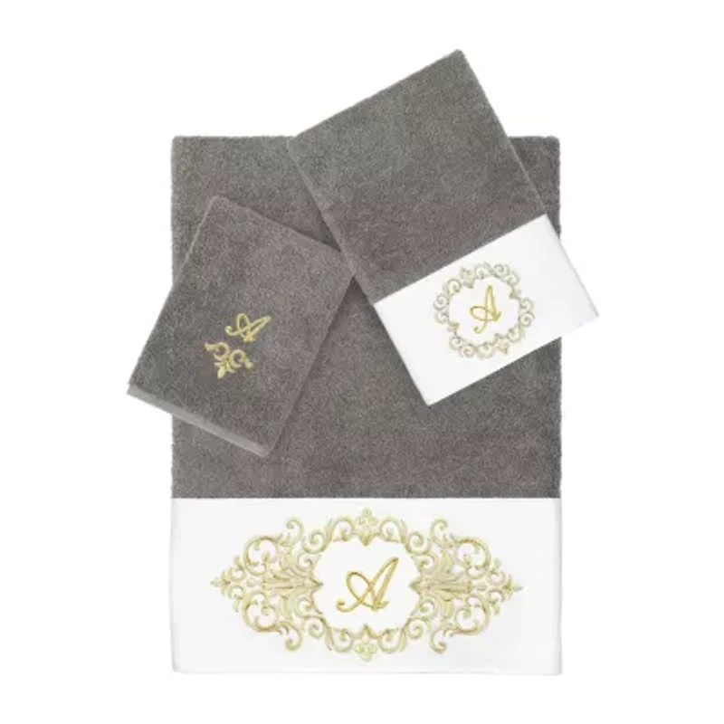 Linum Home Textiles Monica Gold Embellished 3-pc. Bath Towel Set