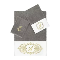 Linum Home Textiles Monica Gold Embellished 3-pc. Bath Towel Set