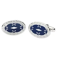 Oval Navy Epoxy Cuffl Llinks