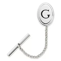 Personalized Tie Tack with Black Enamel
