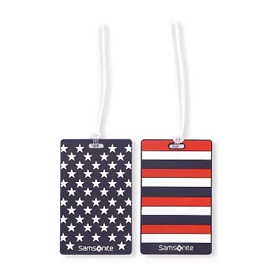Samsonite 2 Pack Designer American Flag Luggage ID Tags
