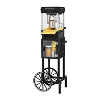 Nostalgia™ KPM200CTBK 2.5 Ounce Popcorn Cart with 5-Quart Popcorn Bowl