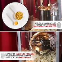 Nostalgia™ KPM200CTBK 2.5 Ounce Popcorn Cart with 5-Quart Popcorn Bowl