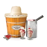 Nostalgia™ WICM4L 4-qt. Electric Ice Cream Maker with Wood Slatted Bucket