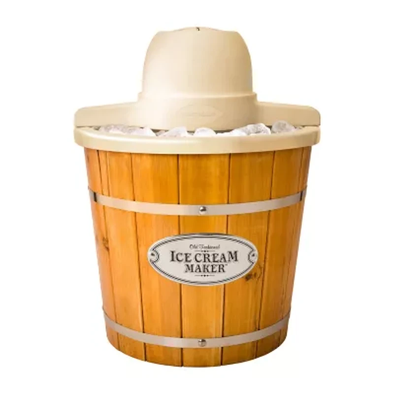 Nostalgia™ WICM4L 4-qt. Electric Ice Cream Maker with Wood Slatted Bucket