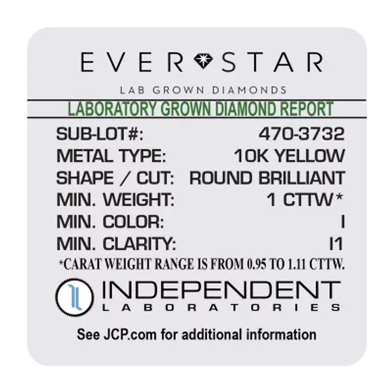 H-I / I1) Womens 1 CT. T.W. Lab Grown White Diamond 10K White Gold 22.5mm Hoop Earrings