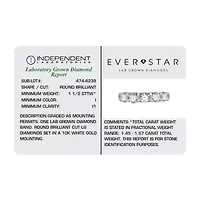 H-I / I1) Womens 1 1/2 CT. T.W. Lab Grown White Diamond 10K Gold 5-Stone Anniversary Band