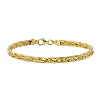 Made in Italy Womens 24K Gold Over Silver Charm Bracelet
