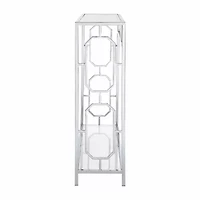 Convenience Concepts Omega Glass Top Glass Console Table