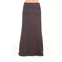 24seven Comfort Apparel Womens Mid Rise Maxi Skirt