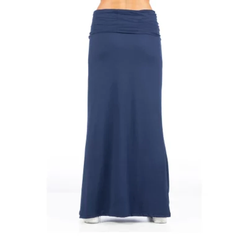 24seven Comfort Apparel Womens Mid Rise Maxi Skirt
