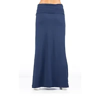 24seven Comfort Apparel Womens Mid Rise Maxi Skirt