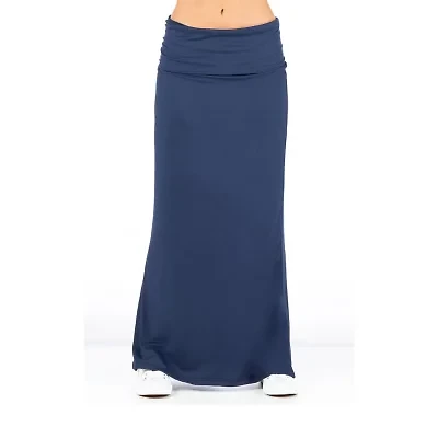 24seven Comfort Apparel Womens Mid Rise Maxi Skirt