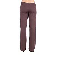 24seven Comfort Apparel Womens Mid Rise Straight Palazzo Pant