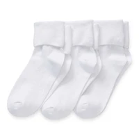 Mixit Womens 3 Pair Turncuff Socks