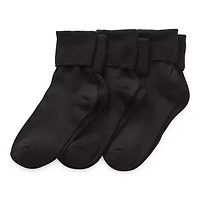 Mixit Womens 3 Pair Turncuff Socks