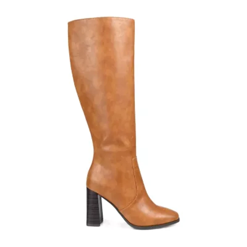 Journee Collection Womens Karima Stacked Heel Riding Boots