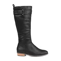 Journee Collection Womens Lelanni Wide Calf Stacked Heel Riding Boots