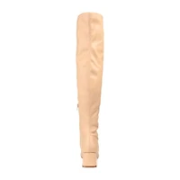Journee Collection Womens Melika Wide Calf Block Heel Over the Knee Boots