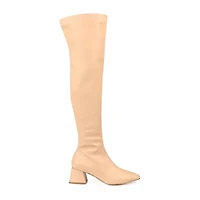 Journee Collection Womens Melika Extra Wide Calf Block Heel Over the Knee Boots