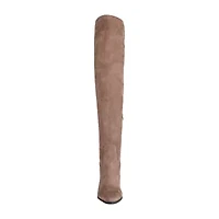 Journee Collection Womens Paras Wide Calf Stacked Heel Over the Knee Boots