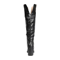 Journee Collection Womens Therese Stacked Heel Cowboy Boots