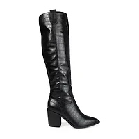 Journee Collection Womens Therese Stacked Heel Cowboy Boots