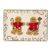 Certified International Holiday Magic Gingerbread Rectangular Platter