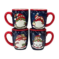 Certified International Holiday Magic Gnome 4-pc. Mug Set