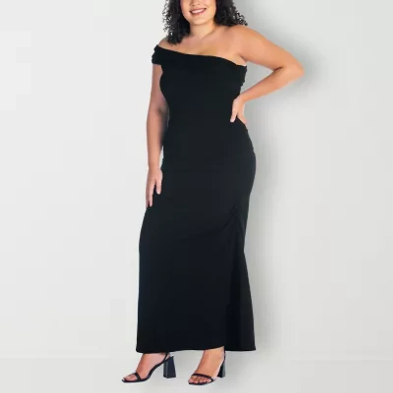 24seven Comfort Apparel Womens Plus Sleeveless Maxi Dress