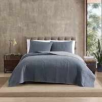 Eddie Bauer Hidden Lake Plaid Reversible Quilt Set