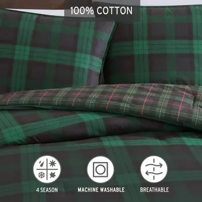 Eddie Bauer Woodland Tartan Midweight Comforter Set
