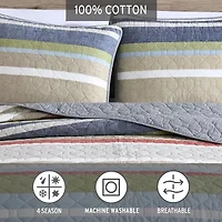 Eddie Bauer Salmon Ladder Quilt Set