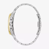 Bulova Mens Chronograph Diamond Accent Two Tone Stainless Steel Bracelet Watch 98a301