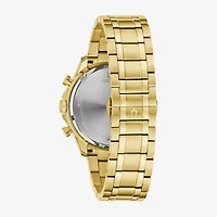 Bulova Diamond Mens Gold Tone Stainless Steel Bracelet Watch 98e113