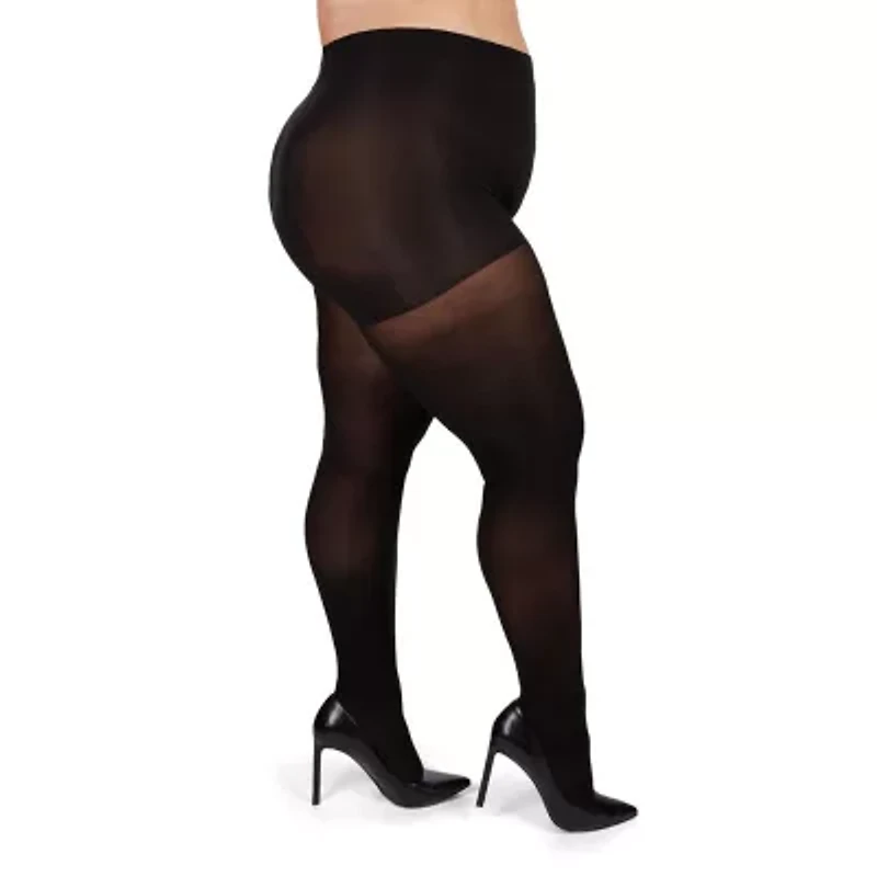 MeMoi Womens Microfiber Perfectly Opaque 1 Pair Plus Tights