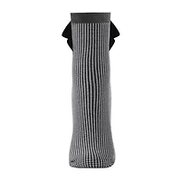 MeMoi Pearl Bow Houndstooth Womens 1 Pair Quarter Ankle Socks