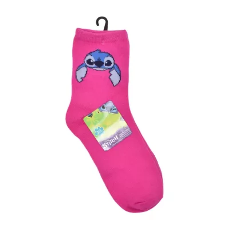 Womens 2-pc. Lilo & Stitch Crew Socks