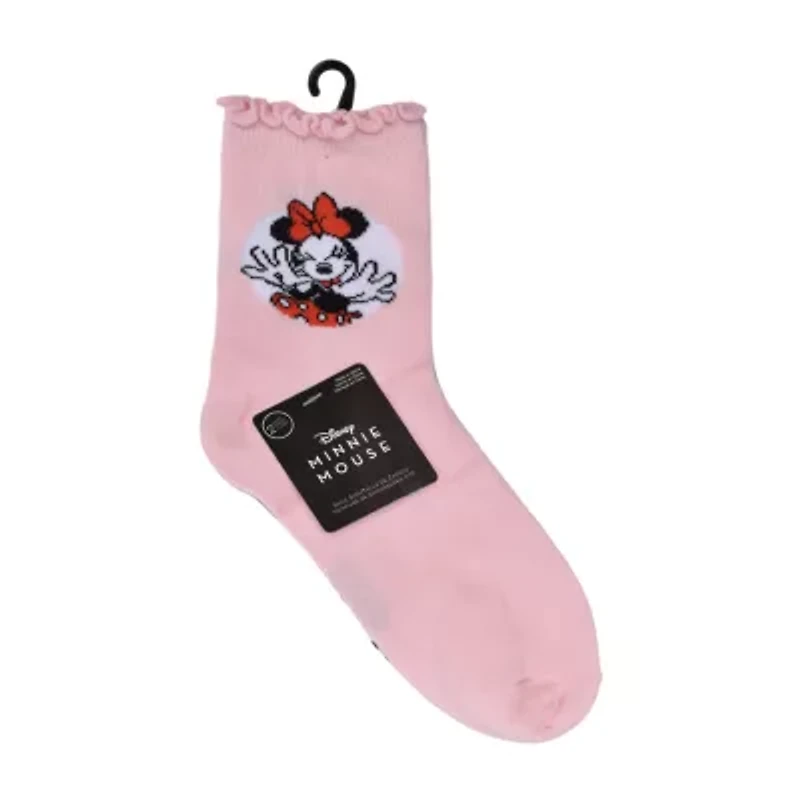 Womens 2-pc. Minnie Mouse Crew Socks