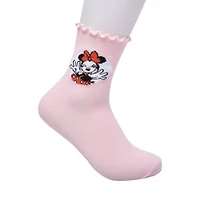 Womens 2-pc. Minnie Mouse Crew Socks