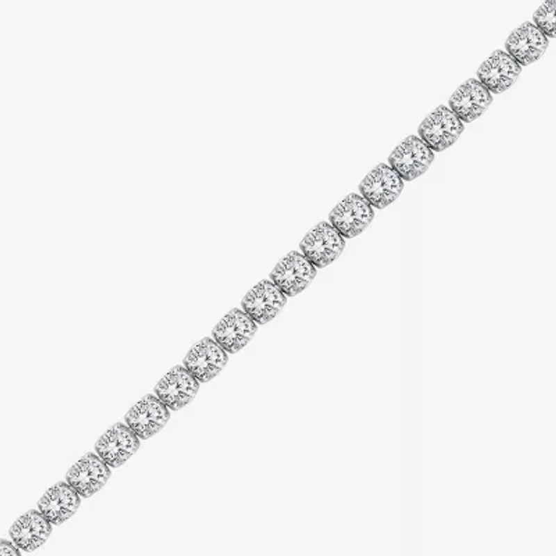 (H / Si2) Womens 10 Ct.T.W. Lab Grown White Diamond 10K Gold 7.25 Inch Tennis Bracelet