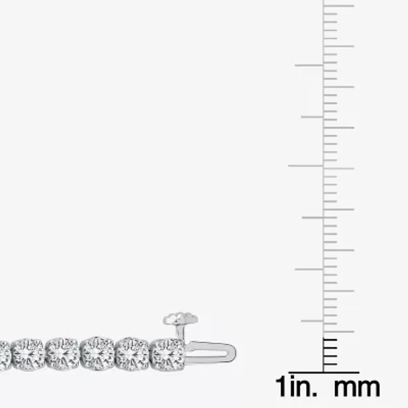 (H / Si2) Womens 10 Ct.T.W. Lab Grown White Diamond 10K Gold 7.25 Inch Tennis Bracelet