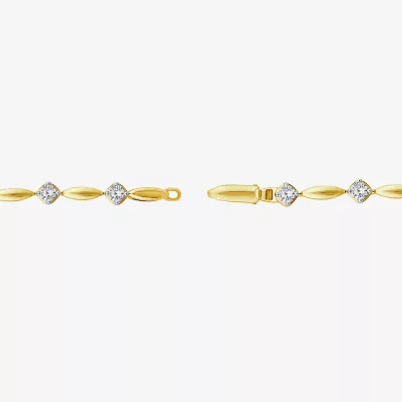(I1/ I) Womens 1 CT. T.W. Lab Grown White Diamond 10K Gold 7 Inch Tennis Bracelet